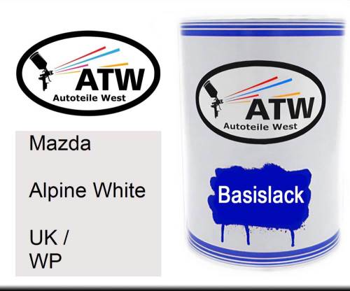 Mazda, Alpine White, UK / WP: 500ml Lackdose, von ATW Autoteile West.